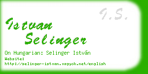istvan selinger business card