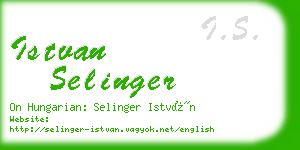 istvan selinger business card